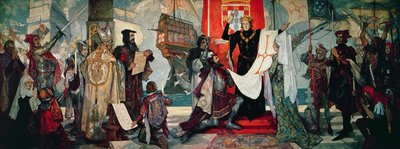 Departure for the Cape, King Manuel I of Portugal Blessing Vasco da Gama and His Expedition by Unbekannt Unbekannt